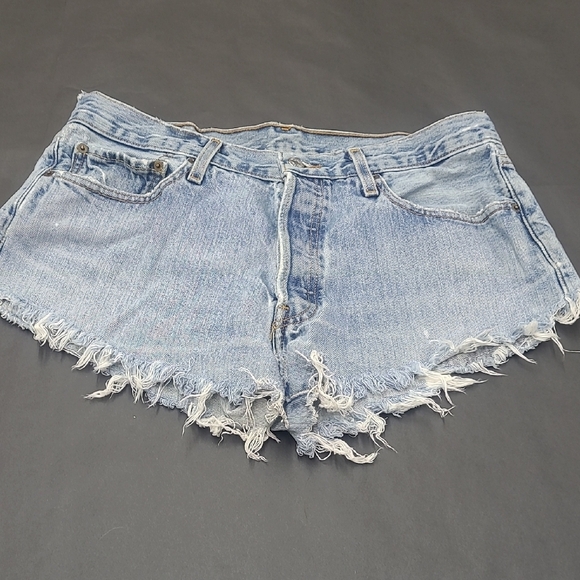 Levi's Pants - Levis 501 Women's Light Blue Denim Shorts Size M/L